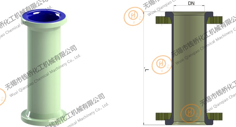 搪玻璃直管道設(shè)計圖 搪玻璃直管道設(shè)計圖